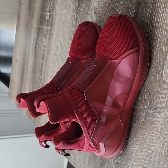 Puma Rubber Fierce Core Mono High Pull On Unisex Sneakers Red - Picture 7 of 14